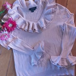Ralph Lauren Silk & Cashmere Pink Sweater